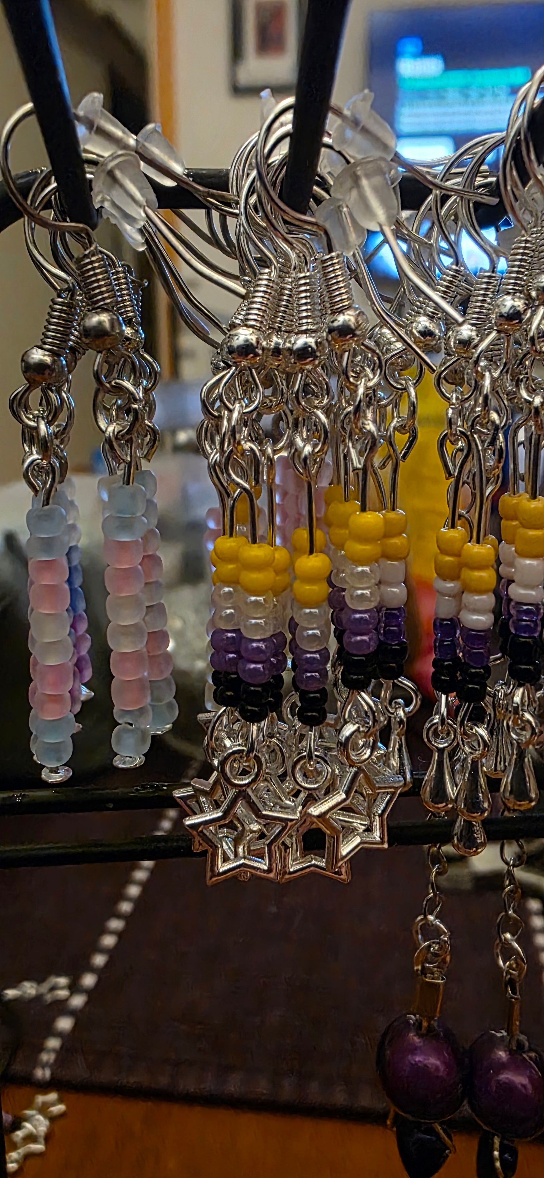 Discrete PRIDE earrings
