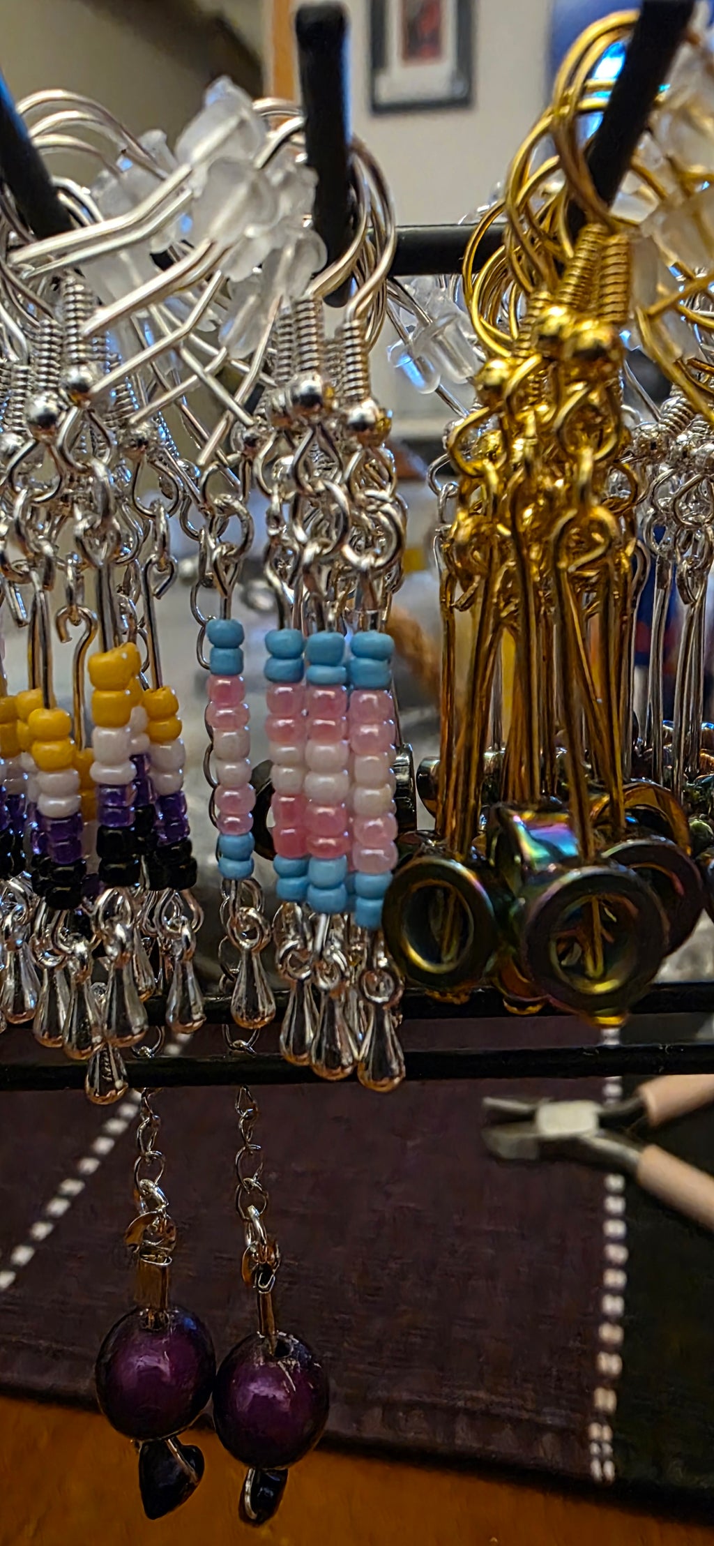Discrete PRIDE earrings