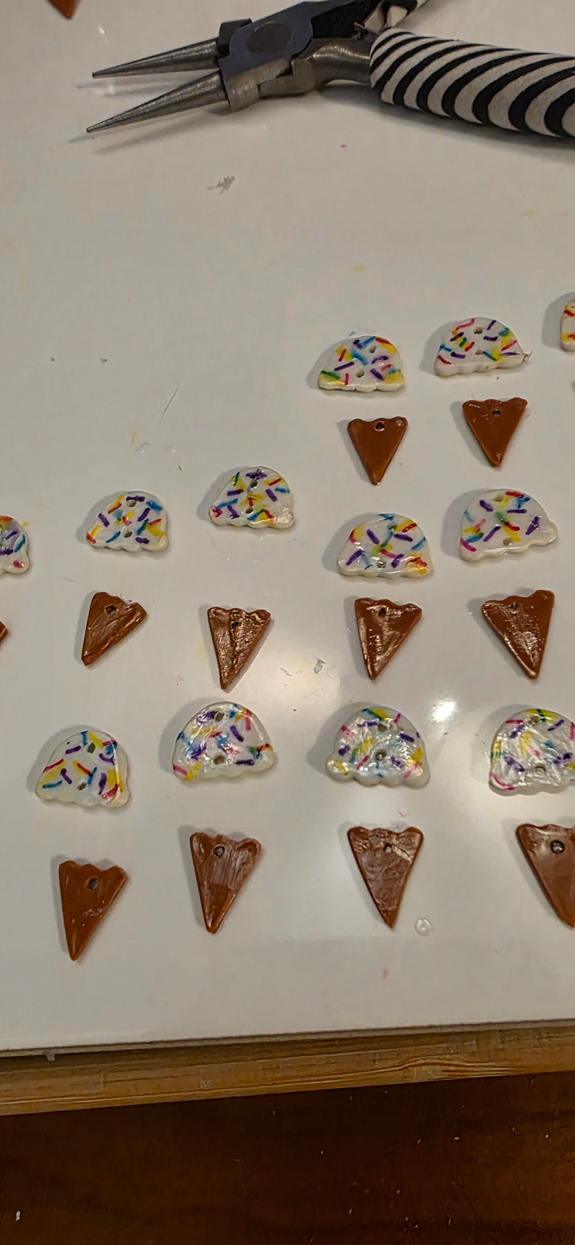 Icecream cone earrings