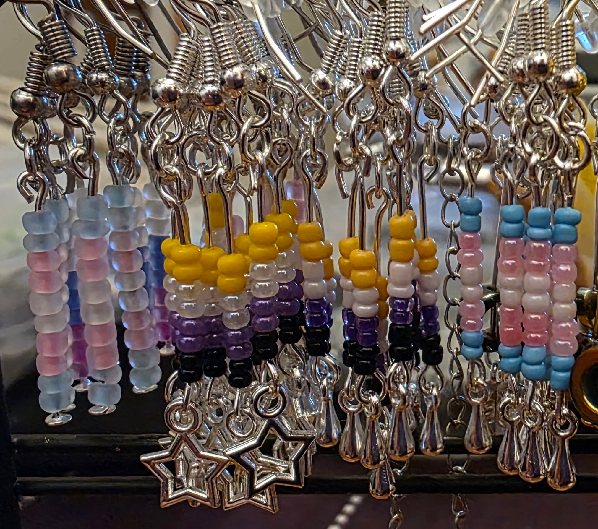 Discrete PRIDE earrings