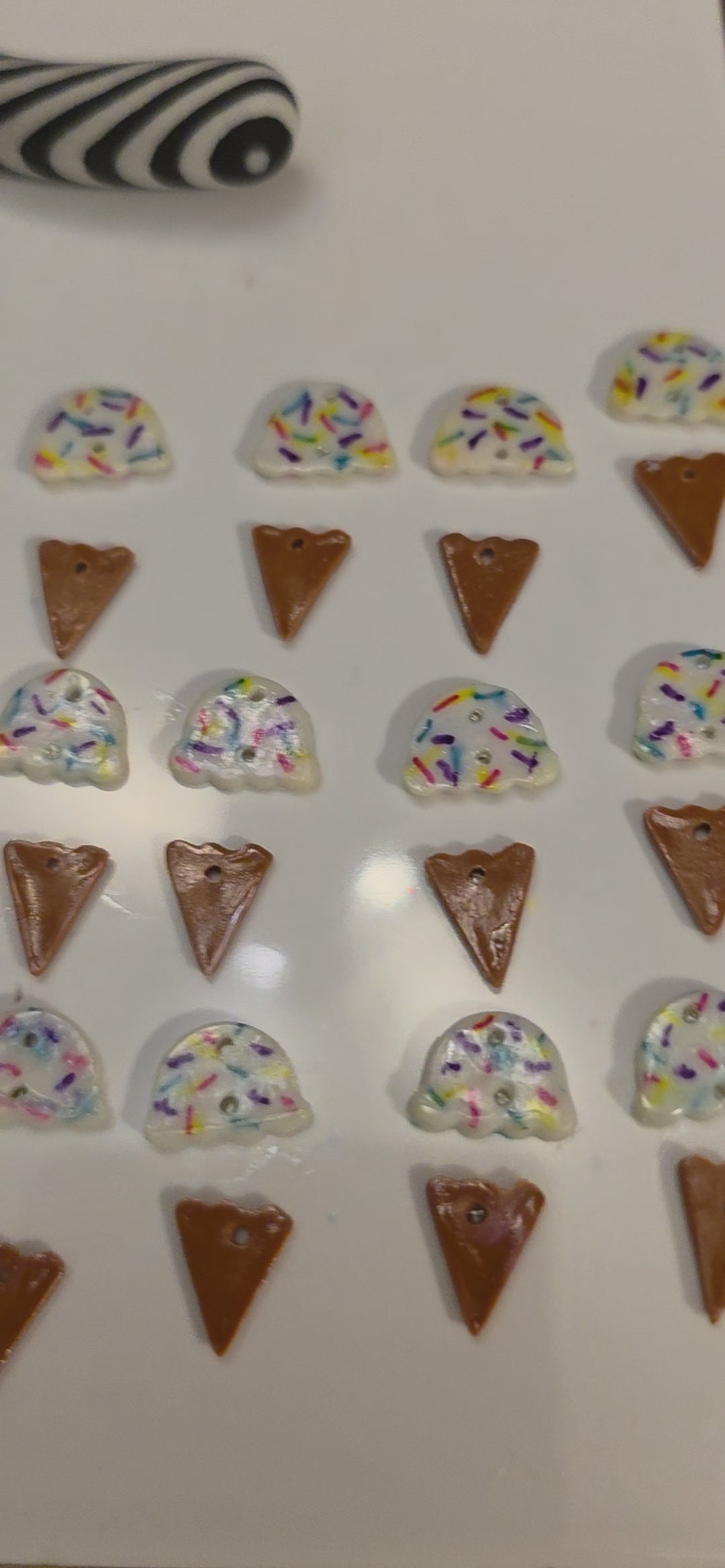 Icecream cone earrings
