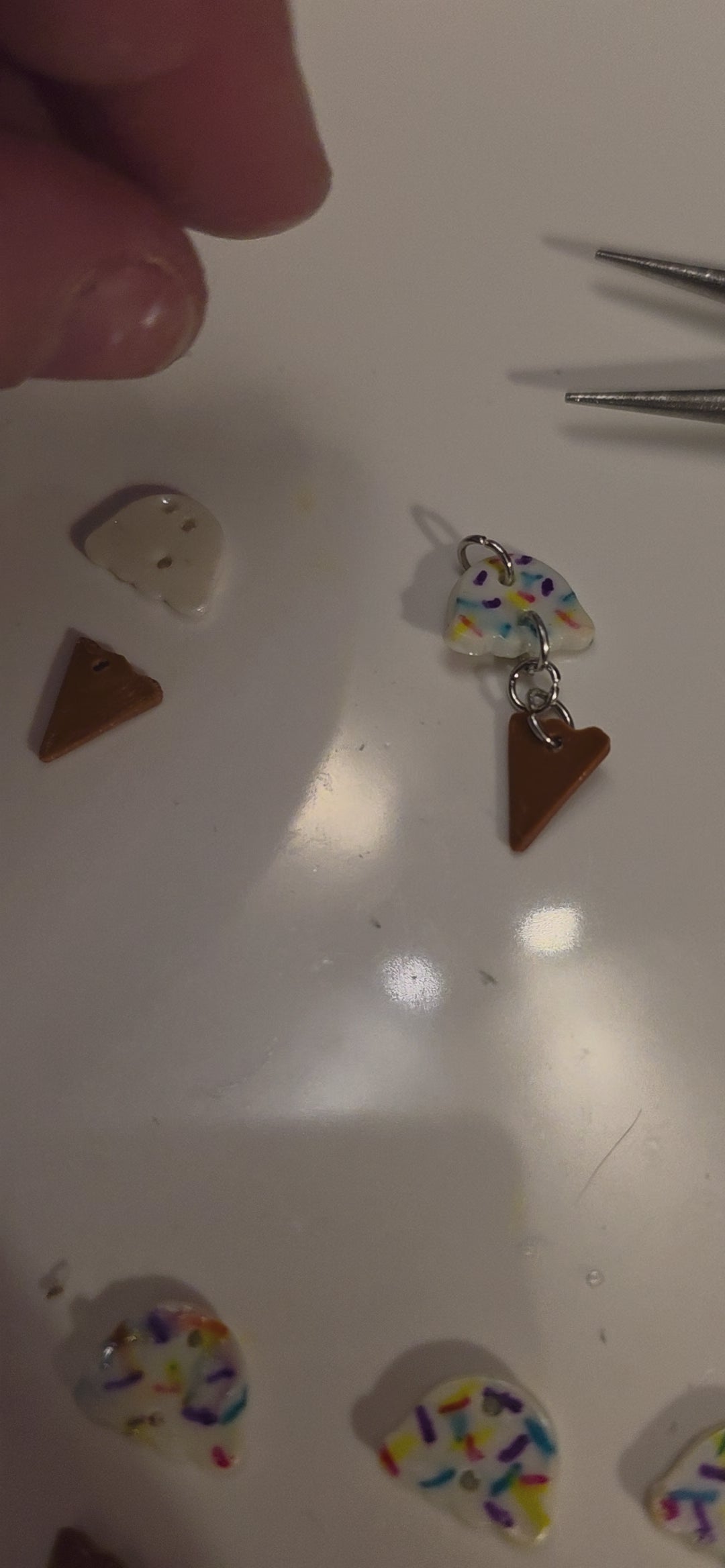Icecream cone earrings