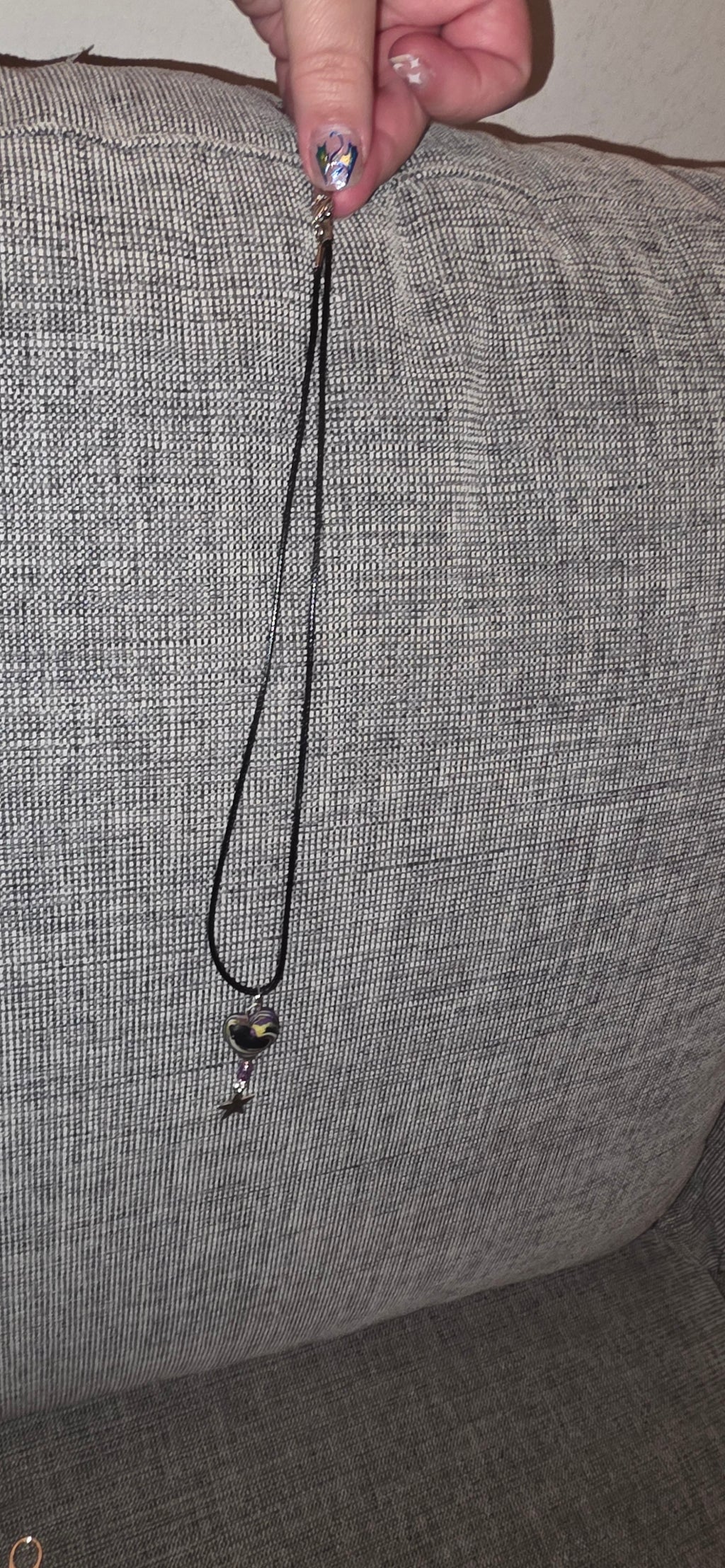 Non binary heart necklace