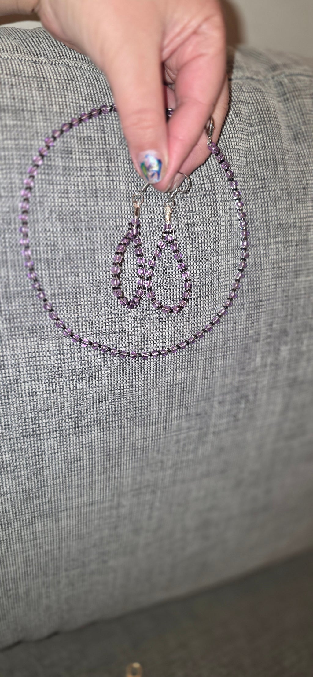 Earrings and choker set