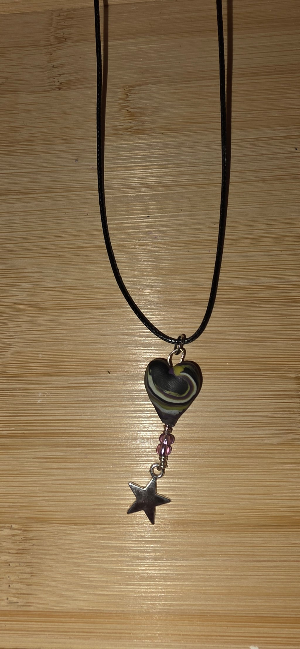 Non binary heart necklace